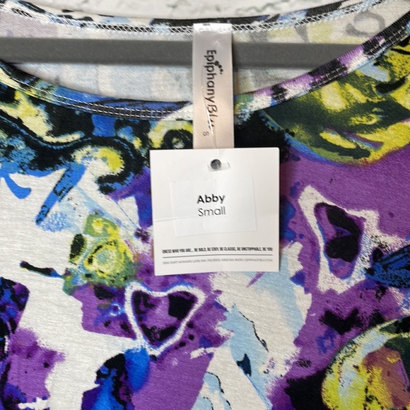 Epiphany Blu Abby 3/4 Sleeve Dress size S NWT - Picture 2 of 6